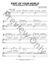 Part of Your World piano sheet music cover